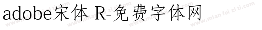adobe宋体 R字体转换